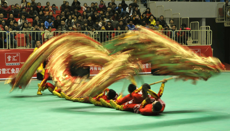 濮阳。全国舞龙、舞狮擂台赛