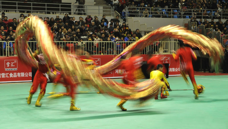 濮阳。全国舞龙、舞狮擂台赛