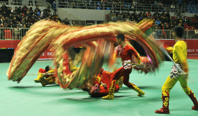 濮阳。全国舞龙、舞狮擂台赛
