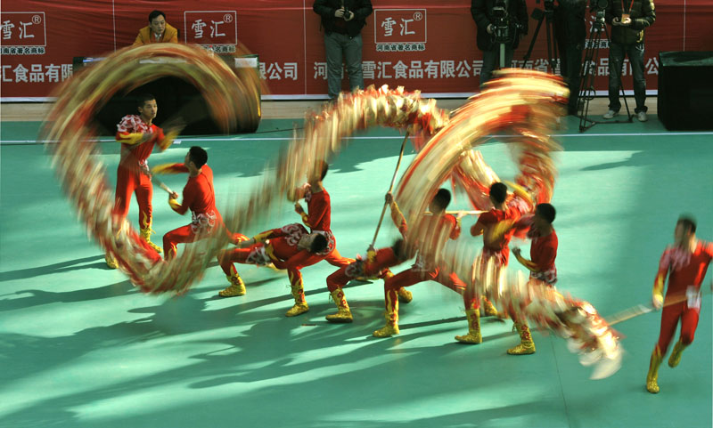 濮阳。全国舞龙、舞狮擂台赛