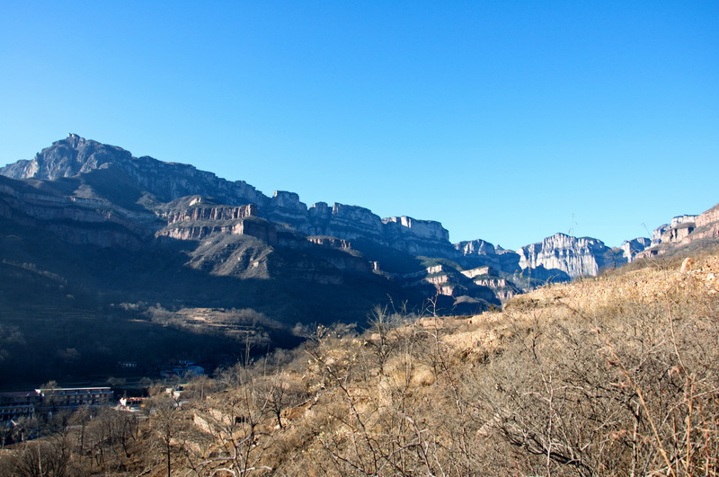天平山冬日地貌风光