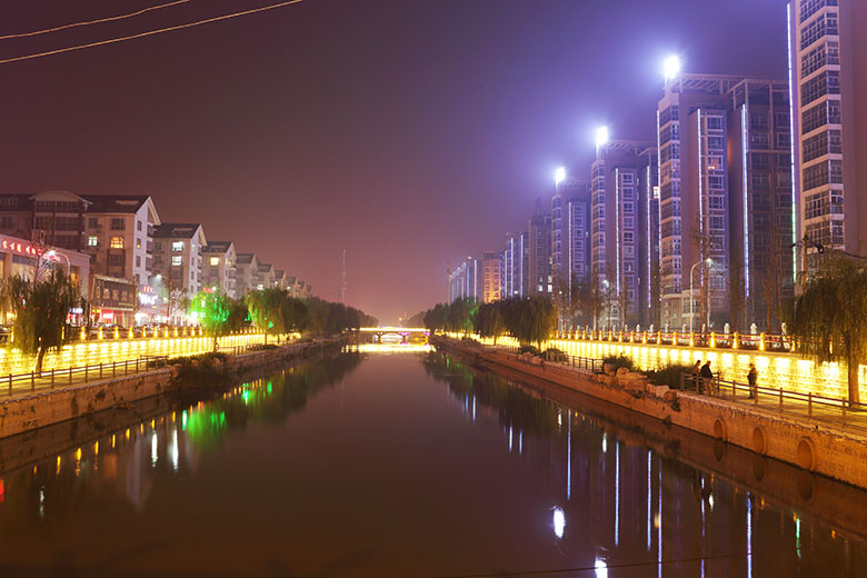 马颊河夜景
