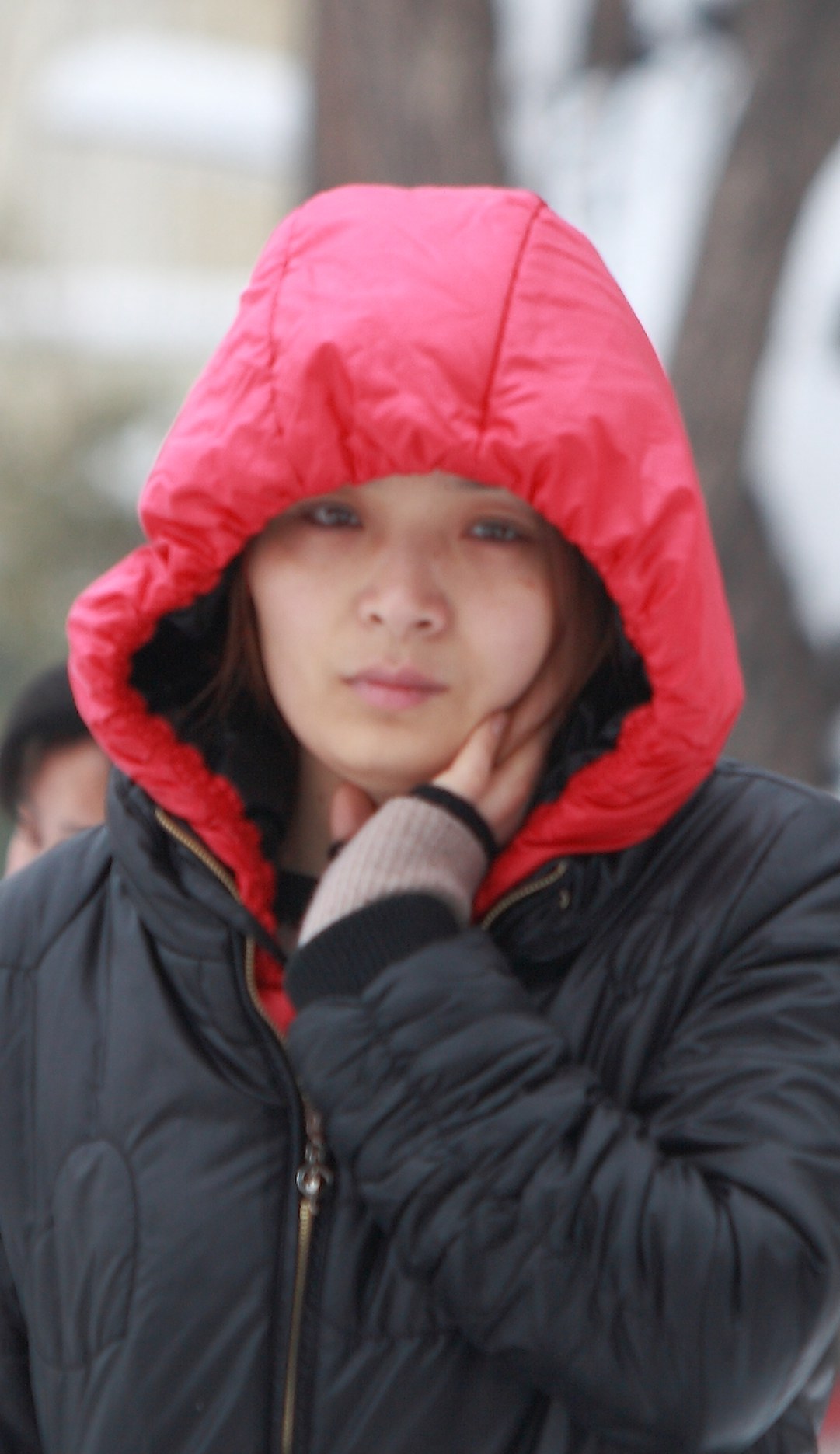 公园拍美女