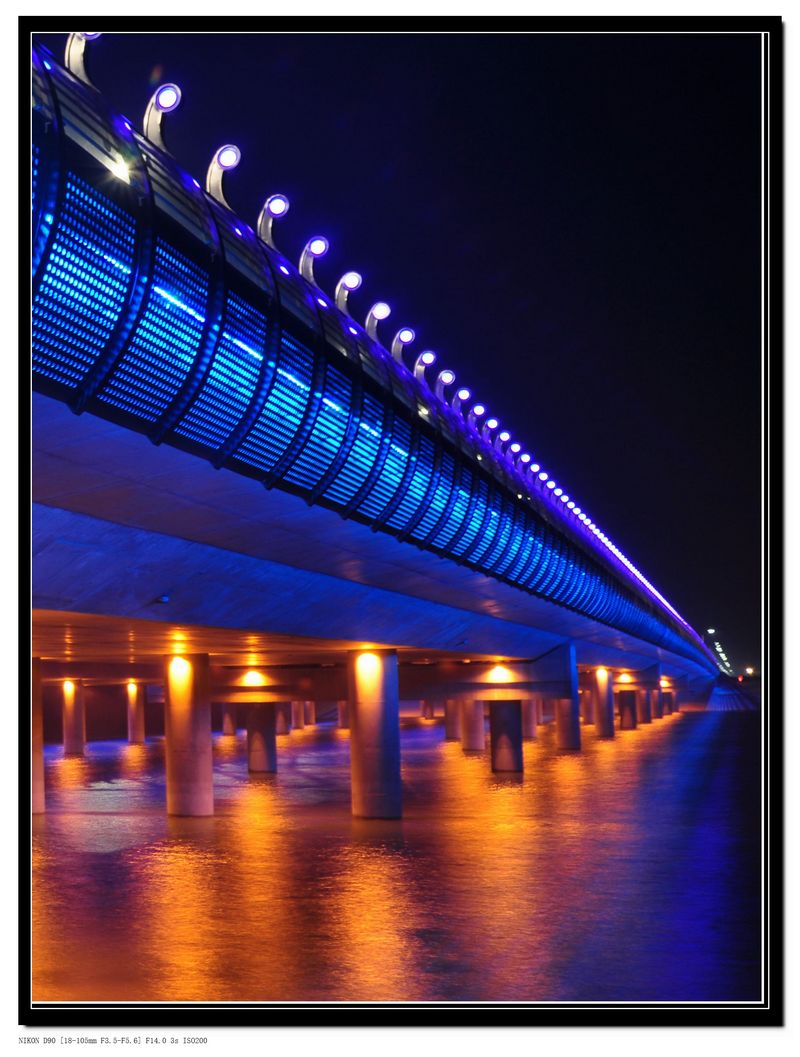 美丽的龙湖夜景