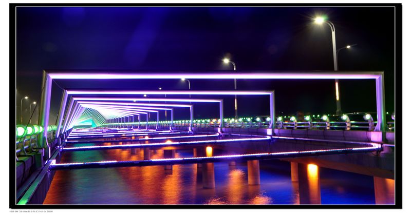 美丽的龙湖夜景