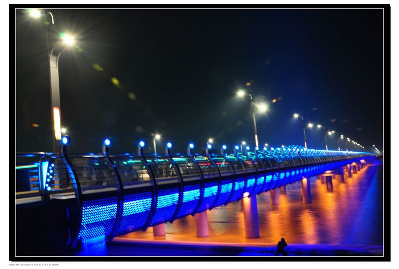 美丽的龙湖夜景